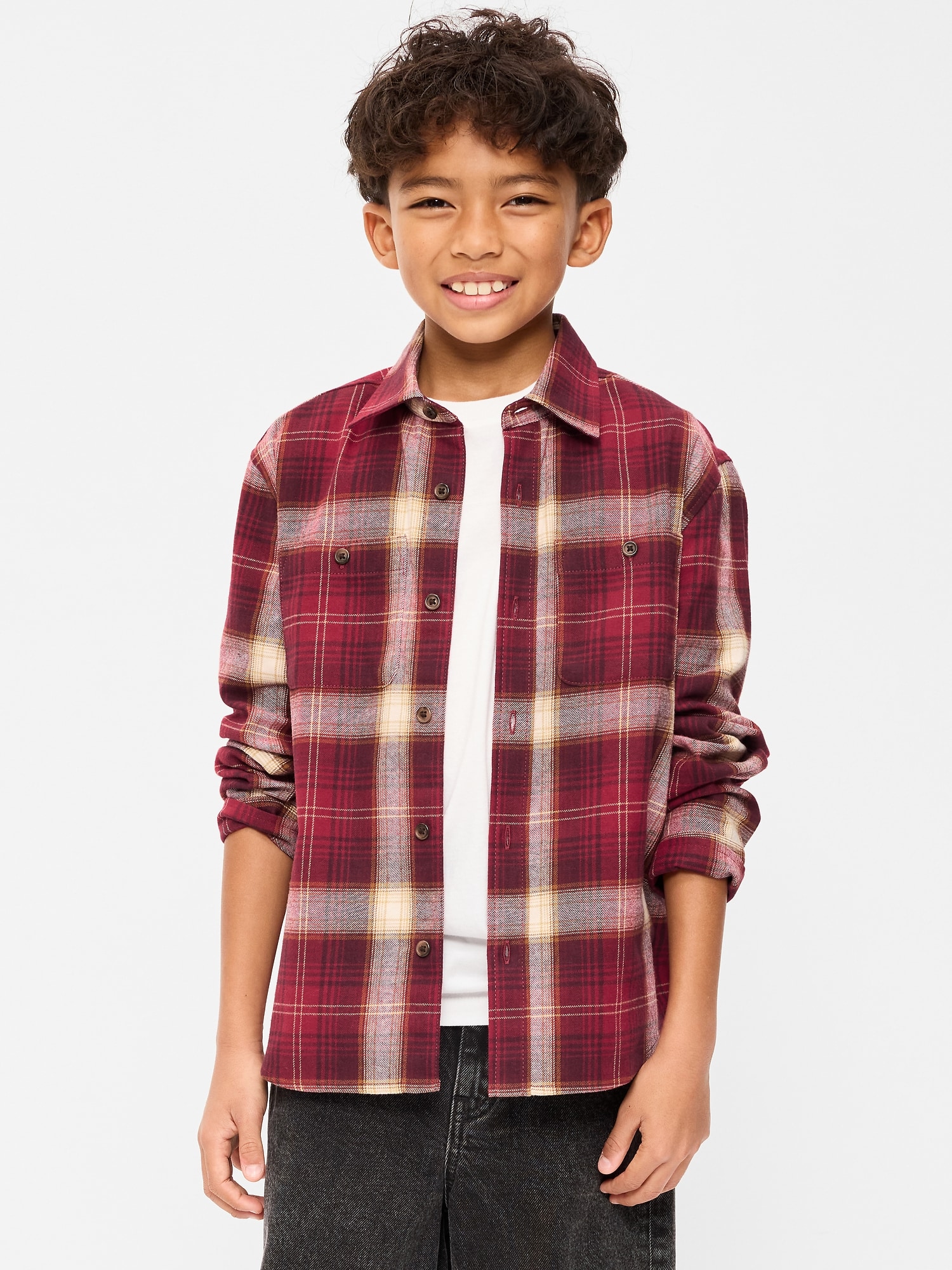 Long-Sleeve Flannel Shirt for Boys