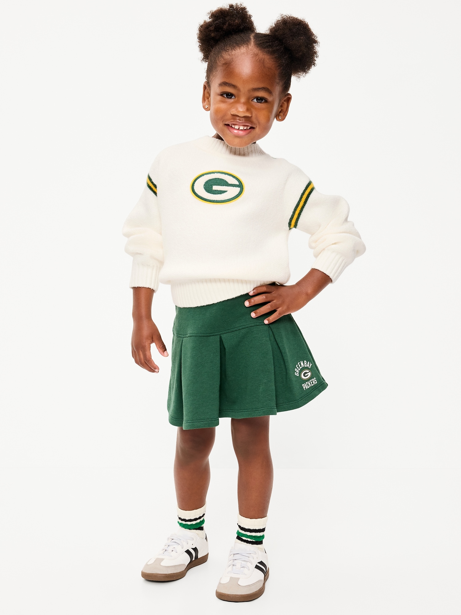 Green Bay Packers French Terry Pleated Skort for Toddler Girls