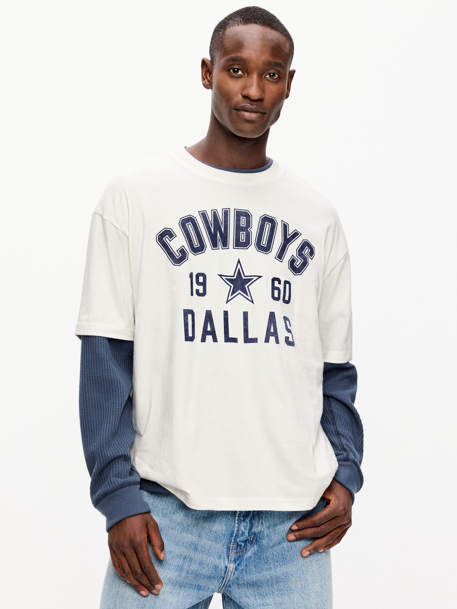 Dallas Cowboys Oversized Graphic T-Shirt for Men