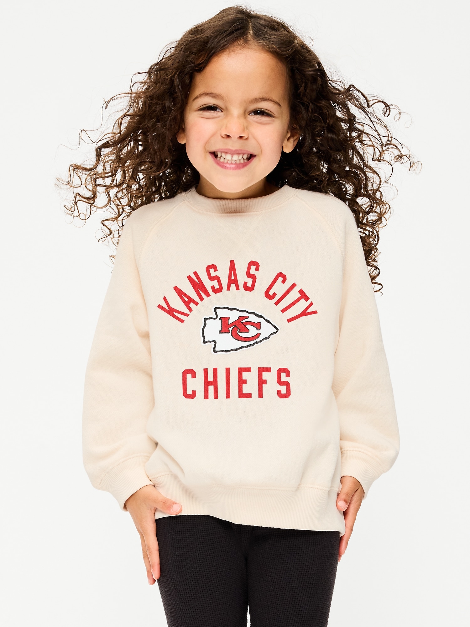 Kansas City Chiefs Crew-Neck Sweatshirt for Toddler Girls