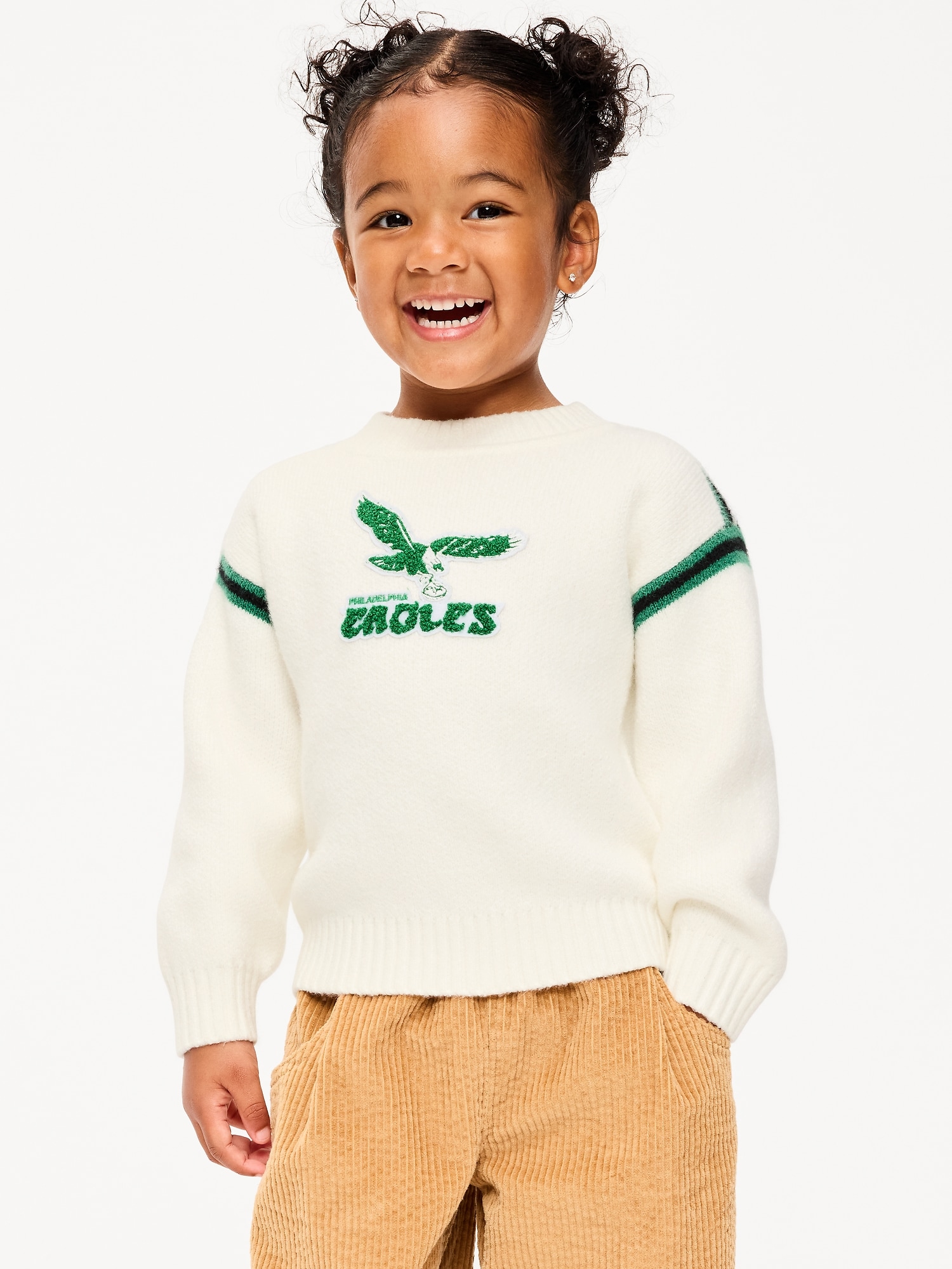 Philadelphia Eagles Crew-Neck Sweater for Toddler Girls