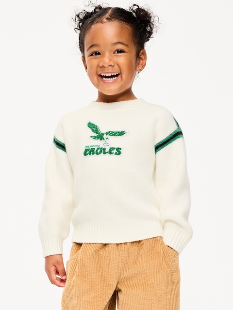 Philadelphia Eagles Crew-Neck Sweater for Toddler Girls