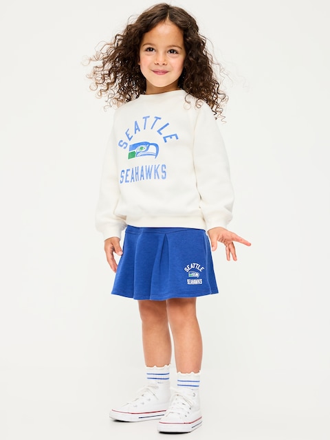 Seattle Seahawks French Terry Pleated Skort for Toddler Girls