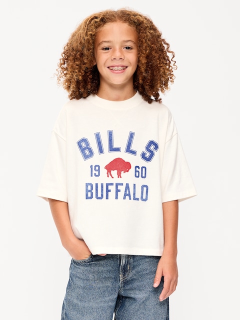 Buffalo Bills Oversized Boxy Graphic T-Shirt for Boys