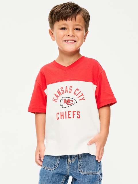 Kansas City Chiefs Oversized Graphic Football T-Shirt for Toddler Boys