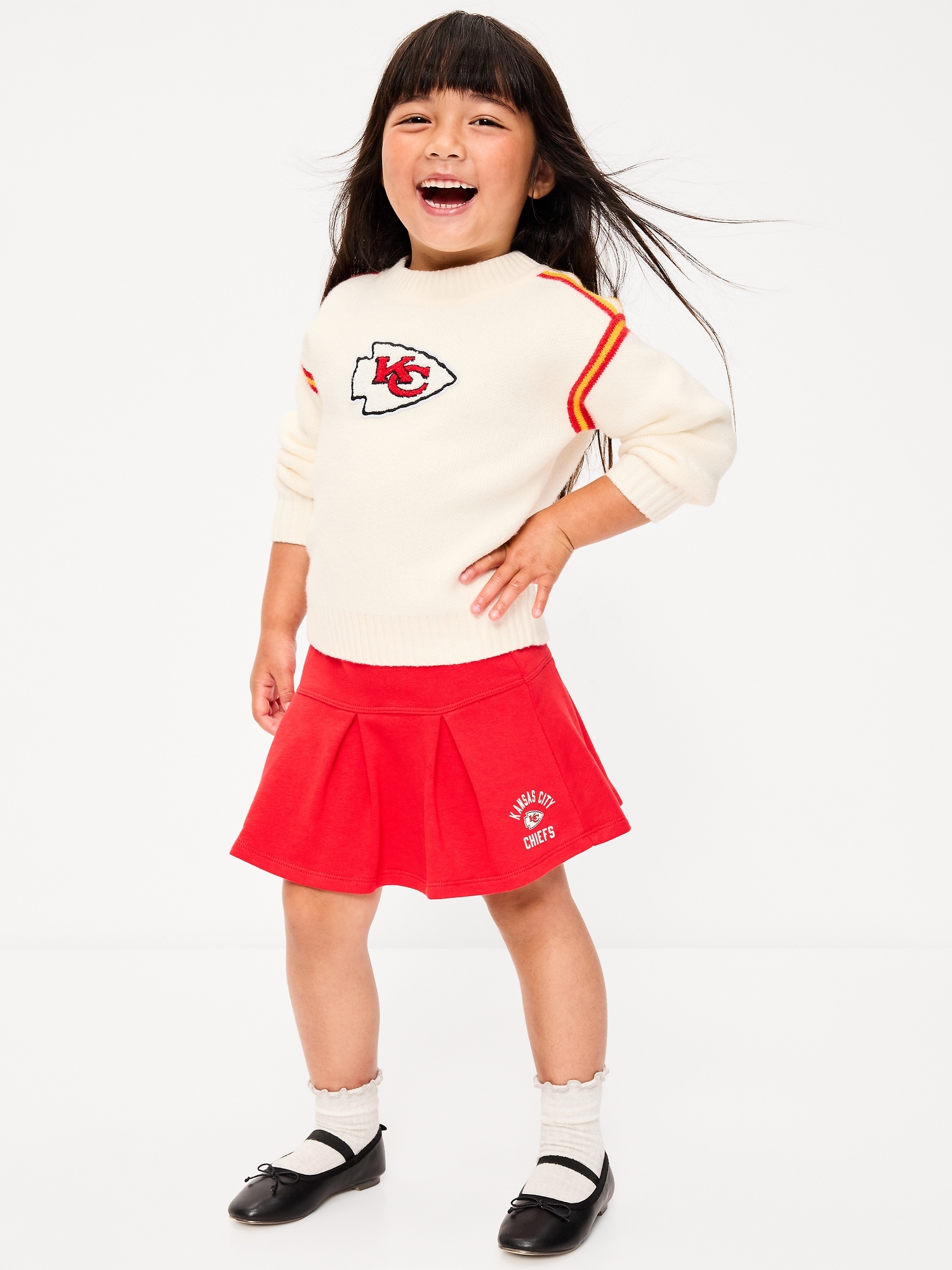 Kansas City Chiefs French Terry Pleated Skort for Toddler Girls