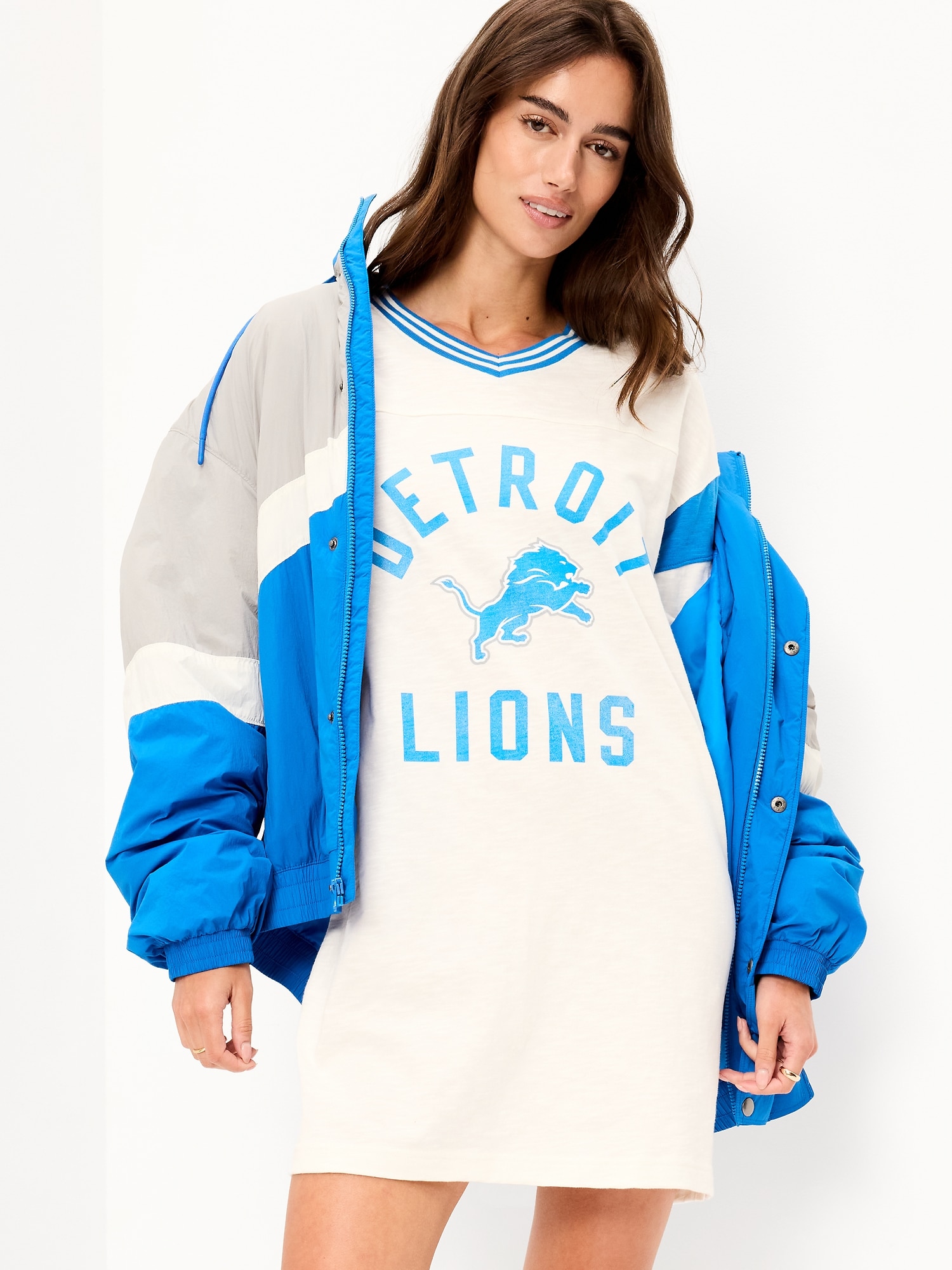 Detroit Lions Oversized Mini Football Dress for Women