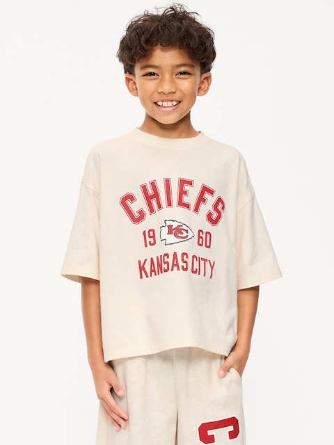 Kansas City Chiefs Oversized Boxy Graphic T-Shirt for Boys
