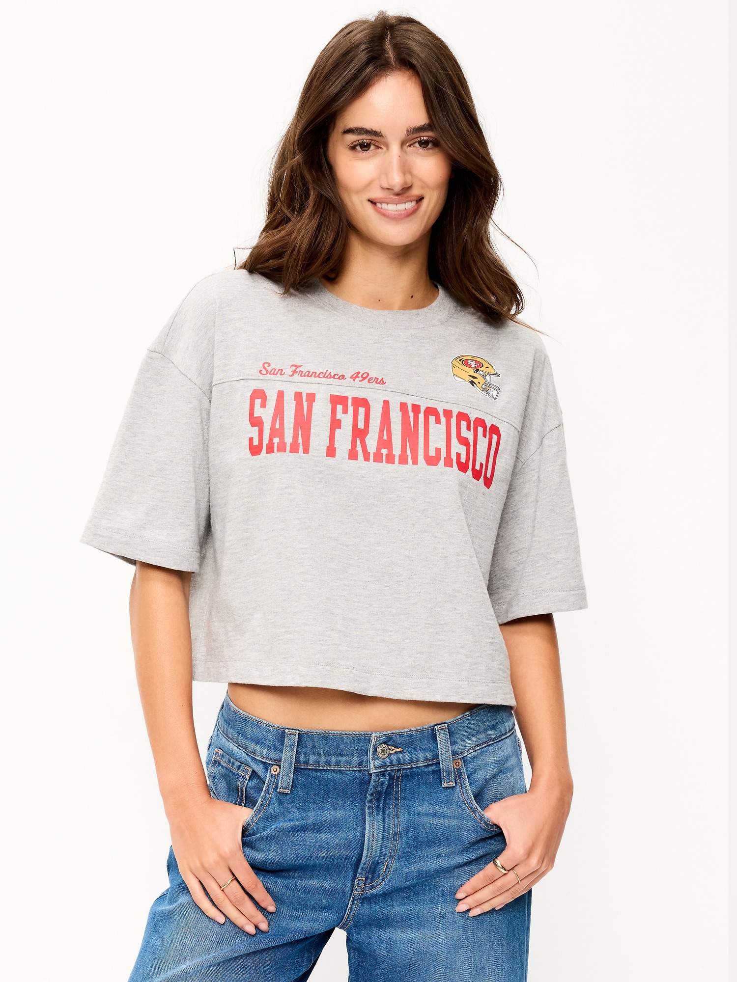San Francisco 49ers Vintage Oversized T-Shirt for Women