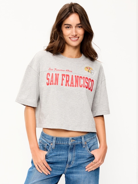 San Francisco 49ers Vintage Oversized T-Shirt for Women