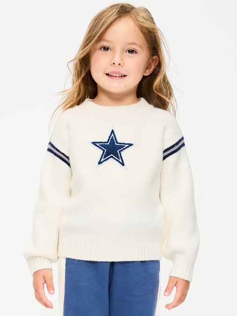 Dallas Cowboys Crew-Neck Sweater for Toddler Girls