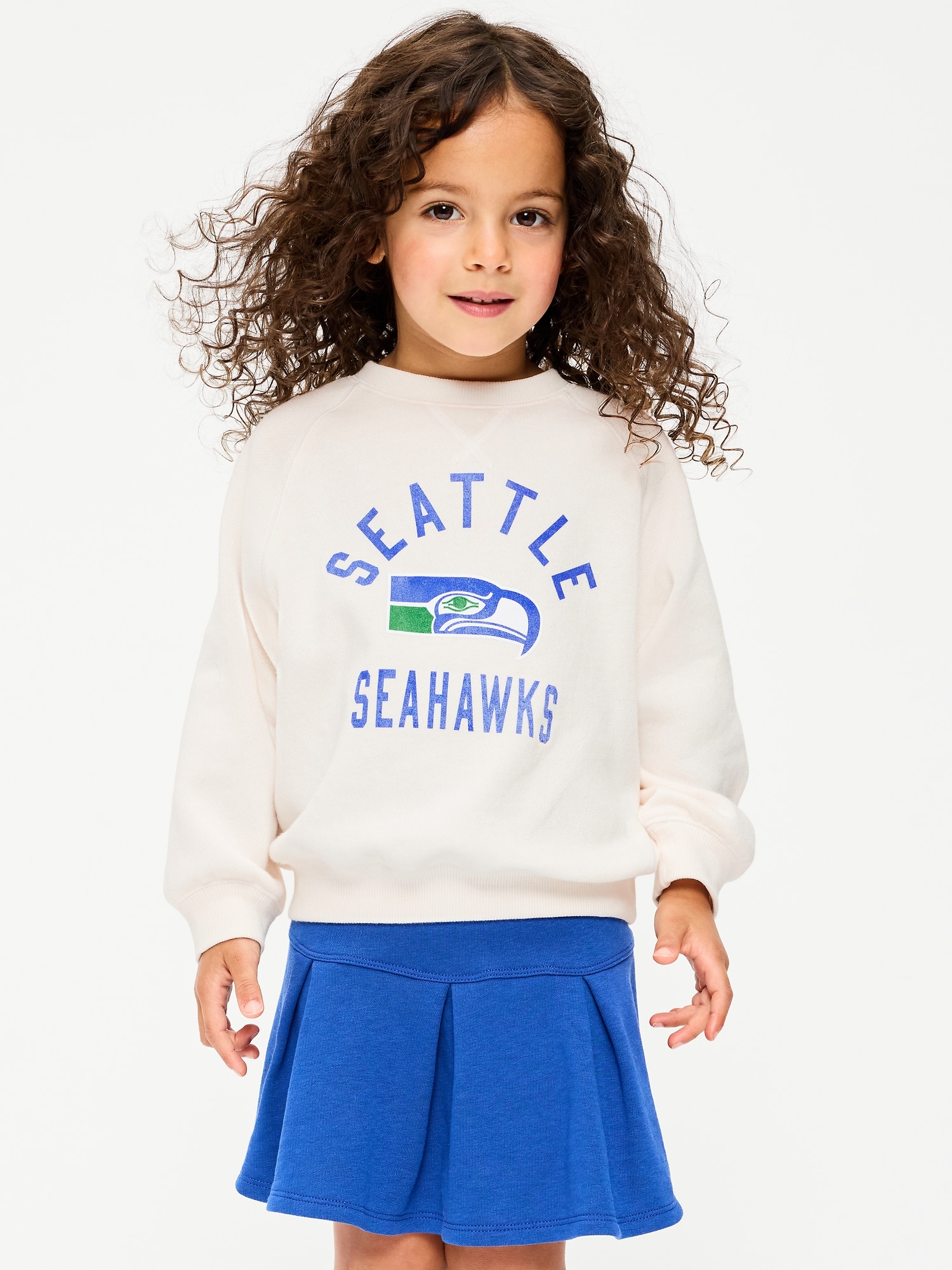 Seattle Seahawks Crew-Neck Sweatshirt for Toddler Girls