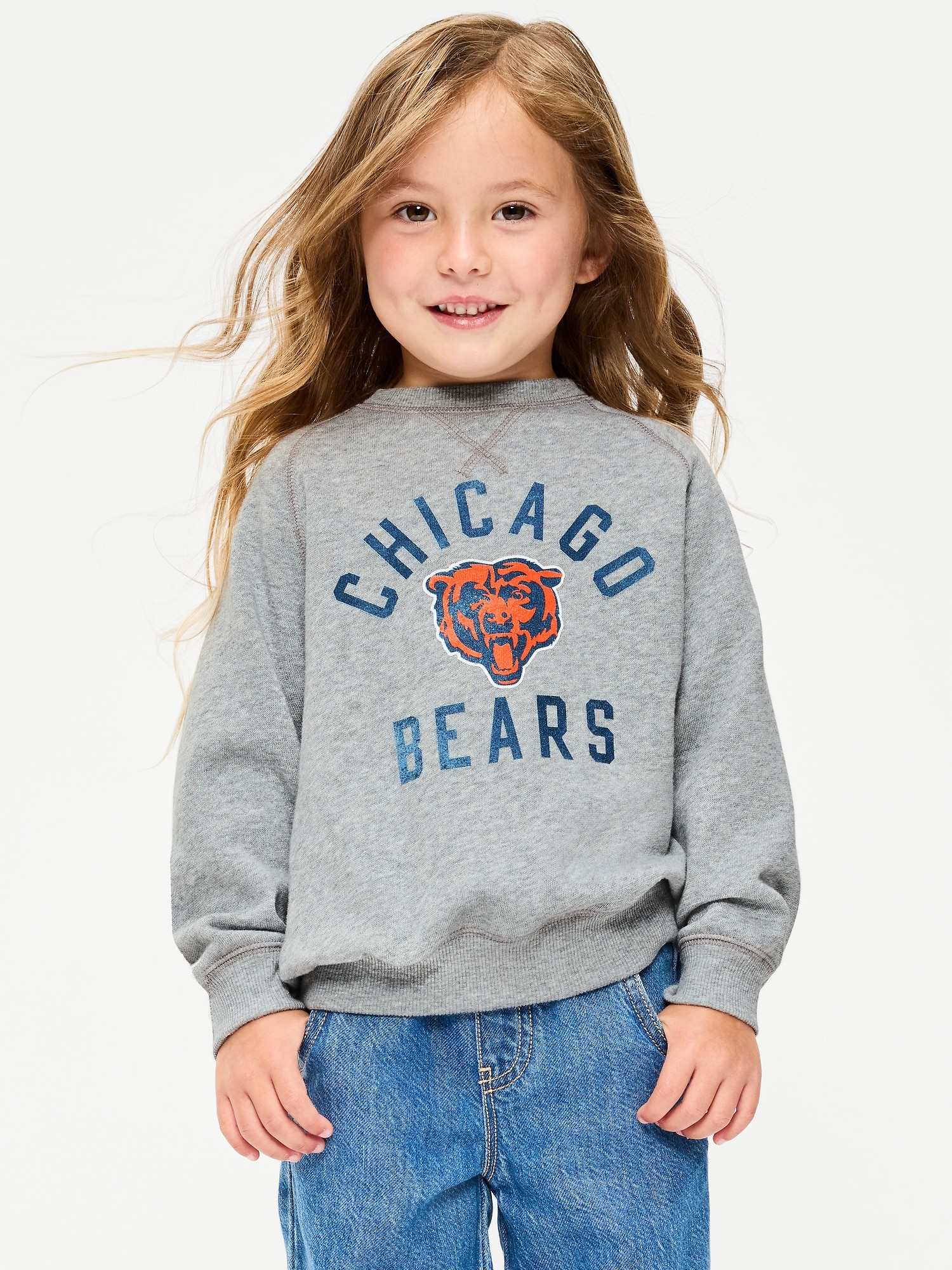 Chicago Bears Crew-Neck Sweatshirt for Toddler Girls