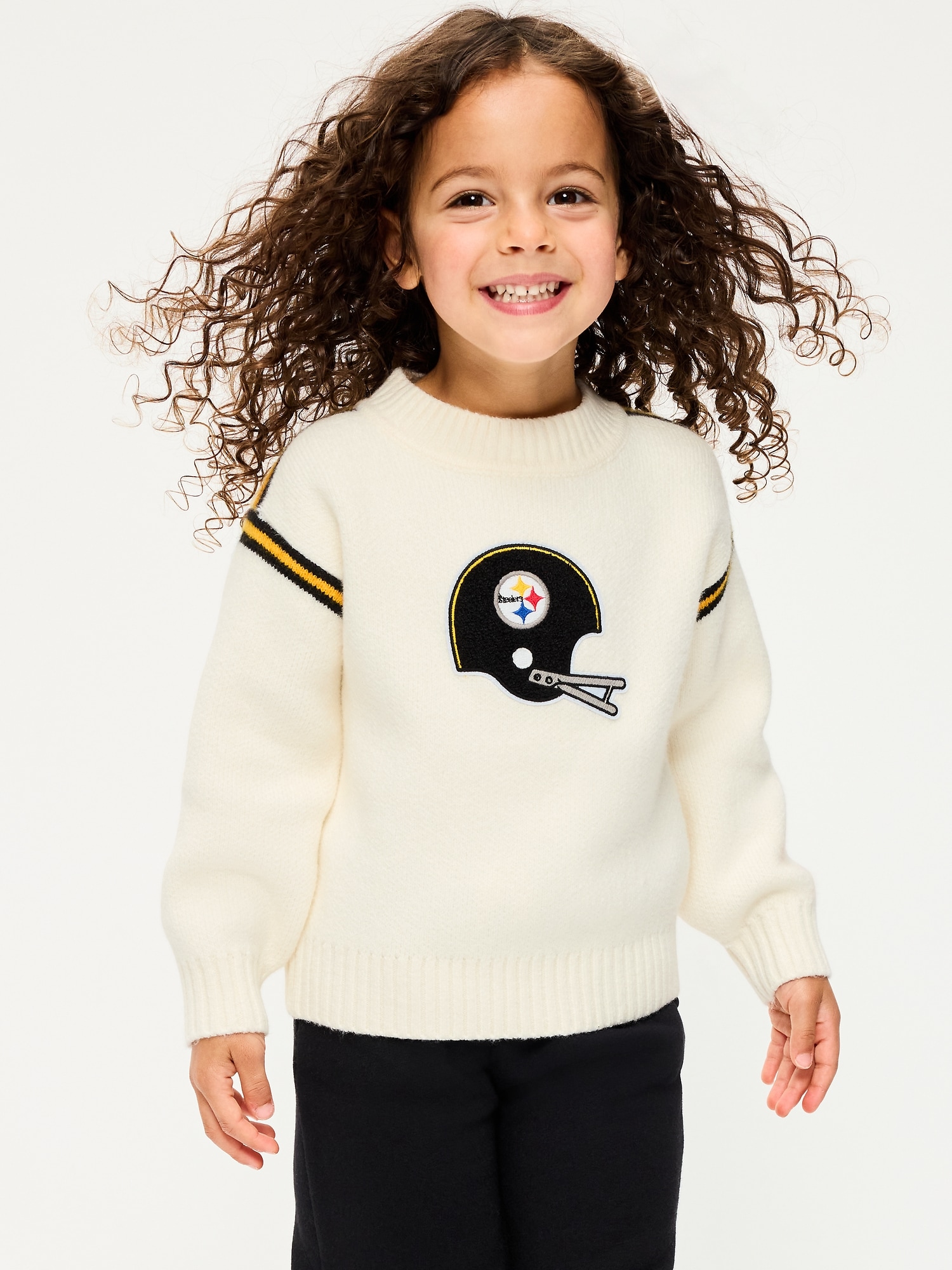 Pittsburgh Steelers Crew-Neck Sweater for Toddler Girls