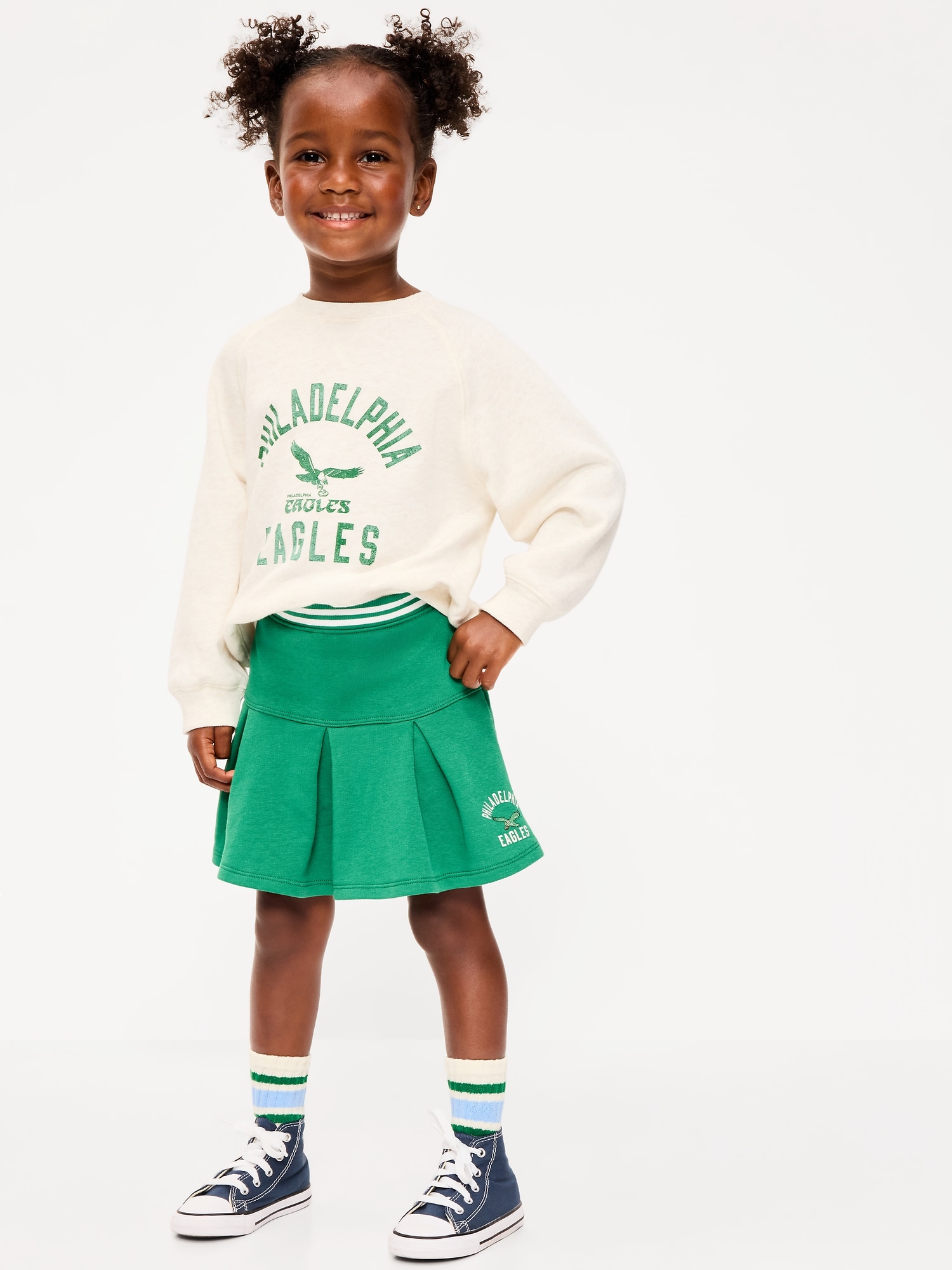 Philadelphia Eagles French Terry Pleated Skort for Toddler Girls