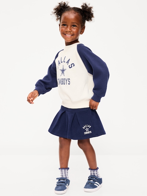 Dallas Cowboys French Terry Pleated Skort for Toddler Girls