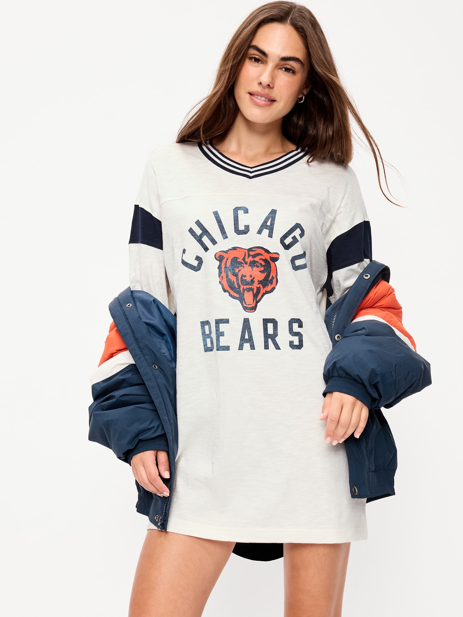 Chicago Bears Oversized Mini Football Dress for Women