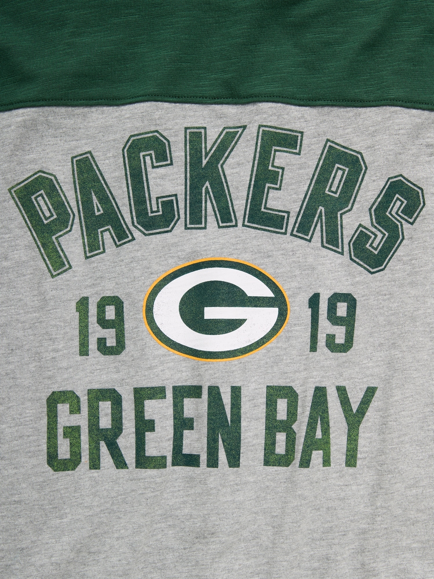 Green Bay Packers Long-Sleeve Oversized Graphic Football T-Shirt for Boys