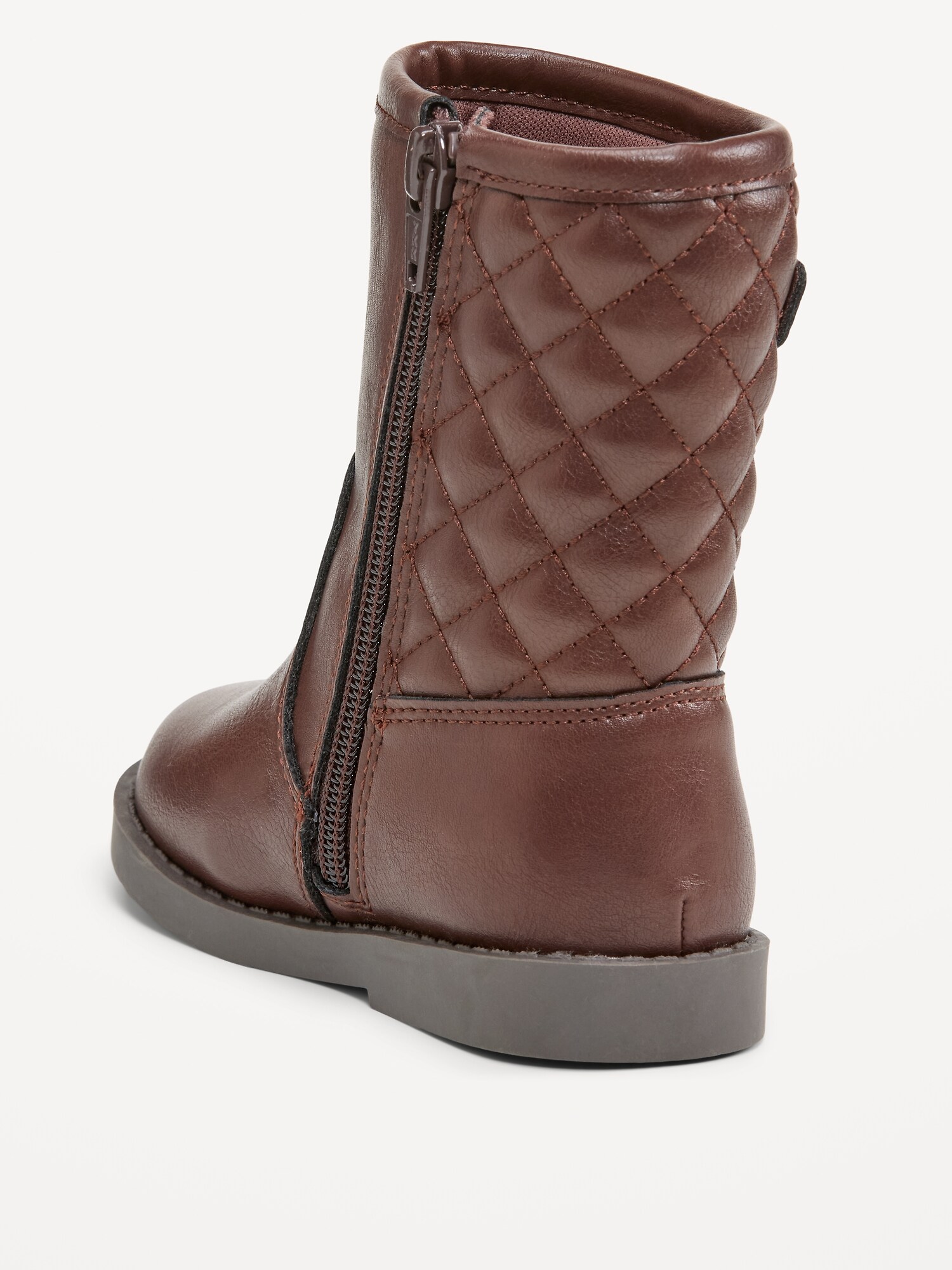 Ботинки Old Navy Faux-Leather Riding Boots для девочек-малышей, цвет: Шоколадный — фото 3