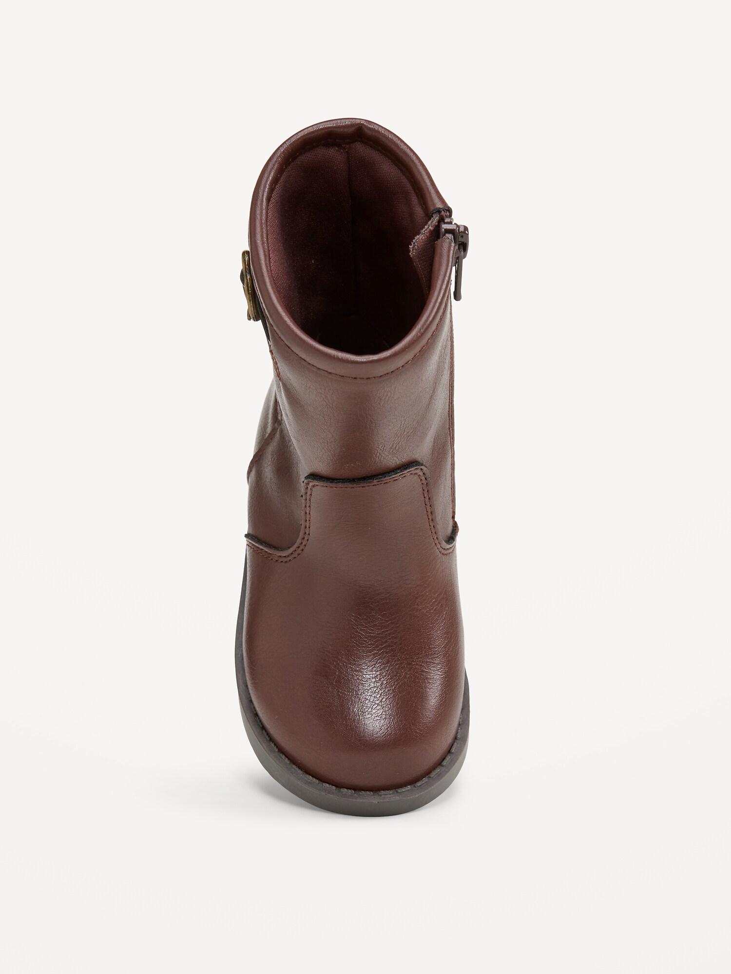 Ботинки Old Navy Faux-Leather Riding Boots для девочек-малышей, цвет: Шоколадный — фото 2