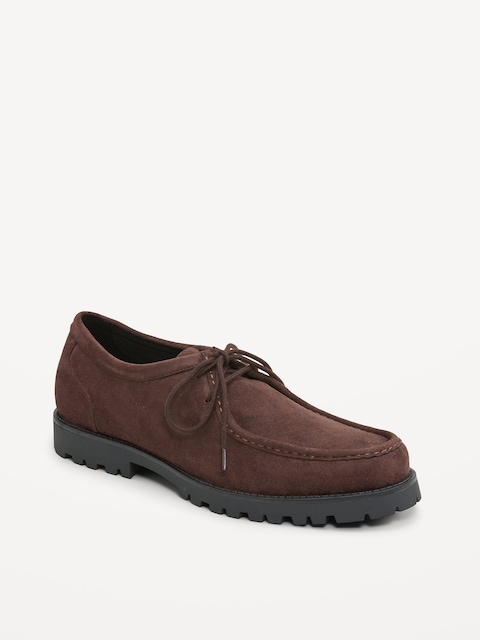 Faux-Suede Derby Boots for Men