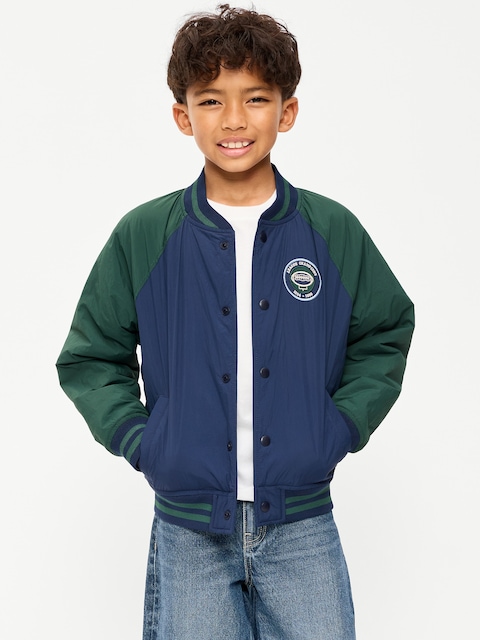Water-Resistant Bomber Jacket for Boys