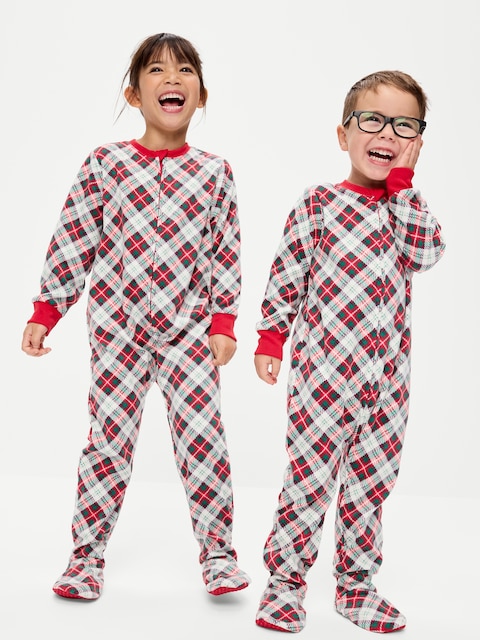 2-Way-Zip Microfleece Pajama One-Piece for Toddler & Baby