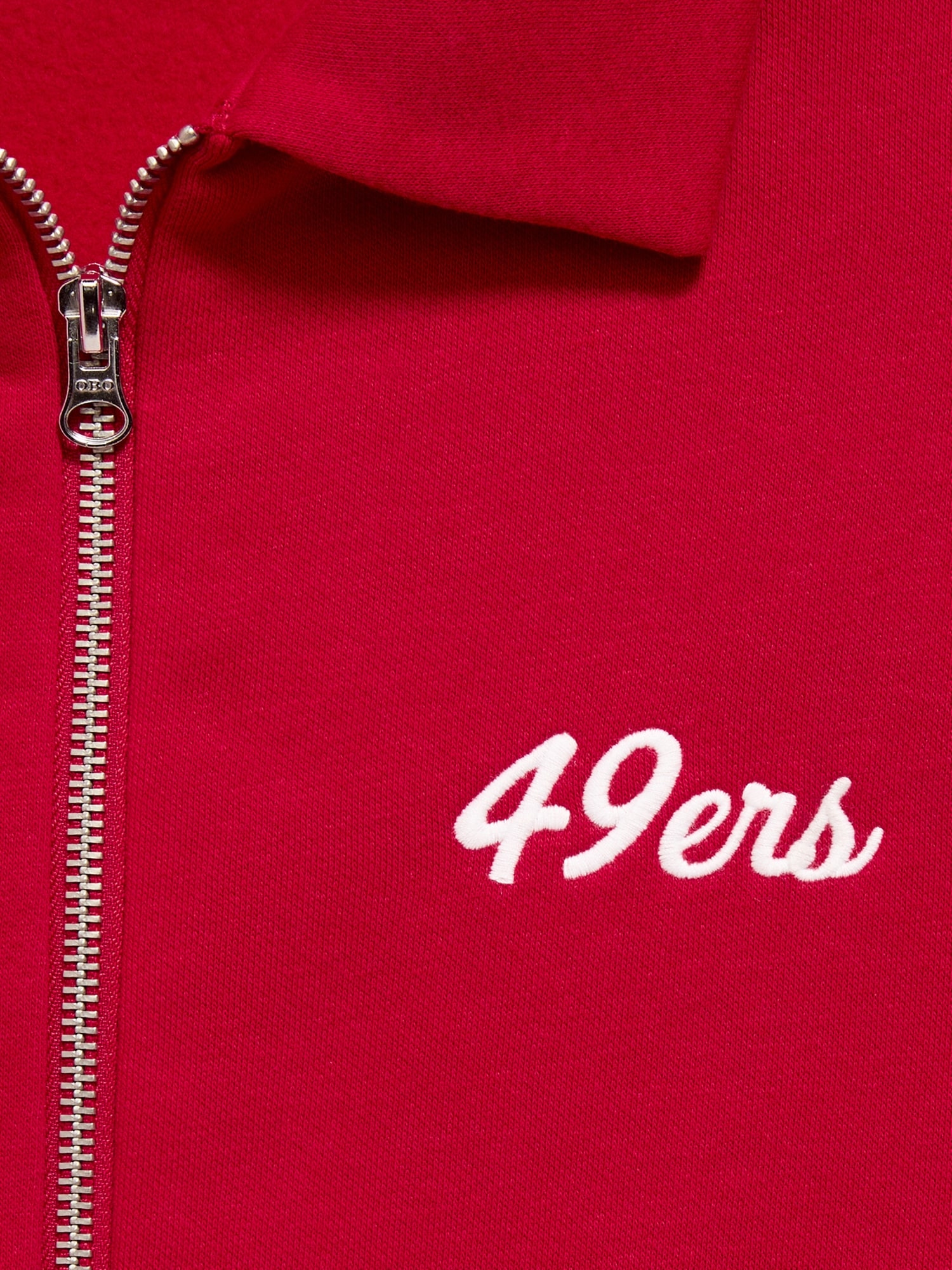 San Francisco 49ers Oversized Fleece Bomber Jacket for Women