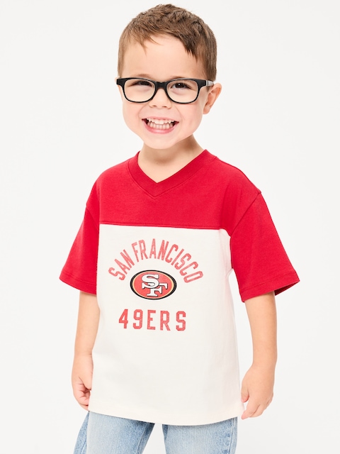 San Francisco 49ers Oversized Graphic Football T-Shirt for Toddler Boys