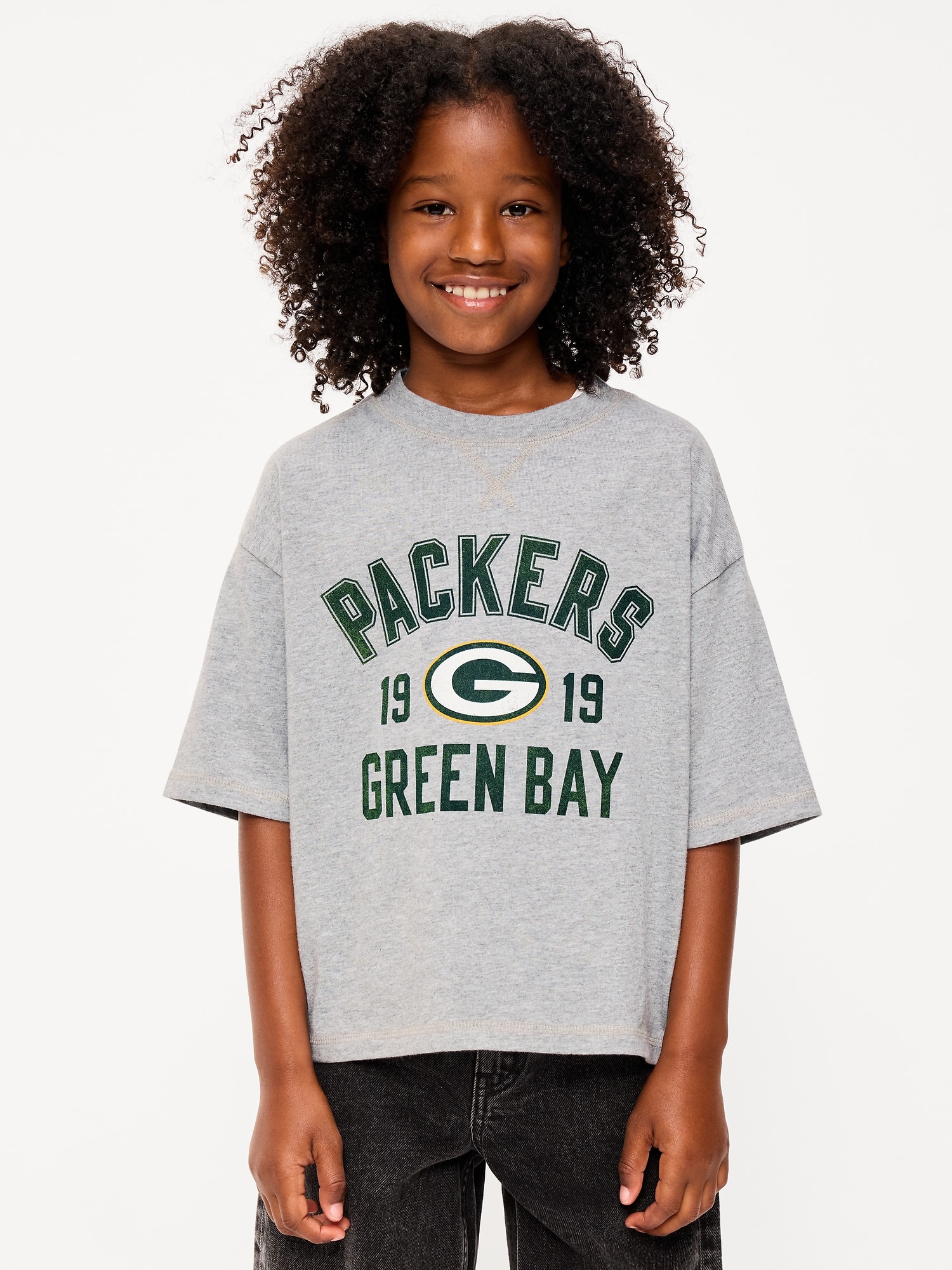 Green Bay Packers Oversized Boxy Graphic T-Shirt for Boys