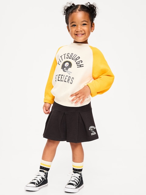 Pittsburgh Steelers French Terry Pleated Skort for Toddler Girls