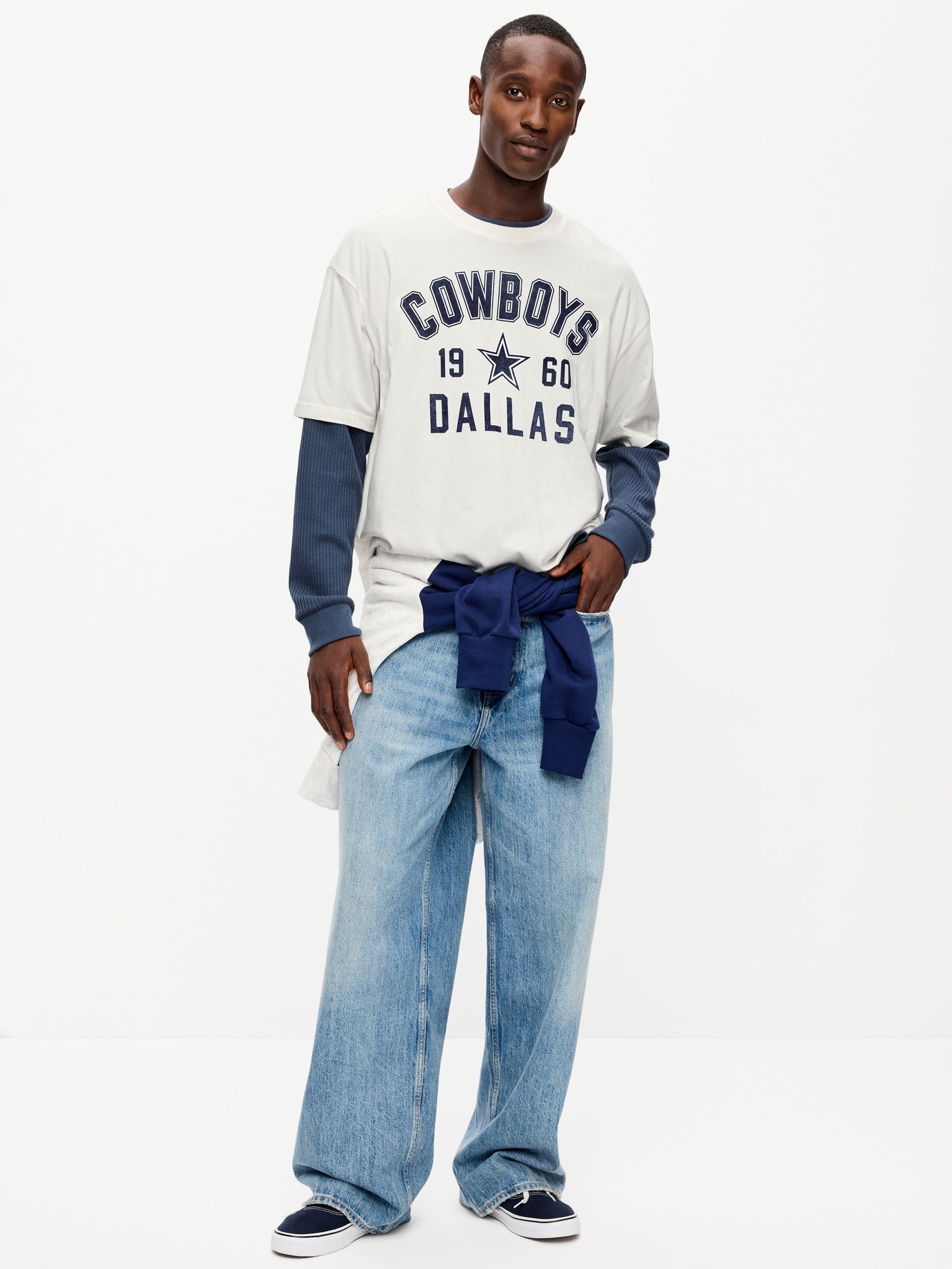 Dallas Cowboys Oversized Graphic T-Shirt for Men