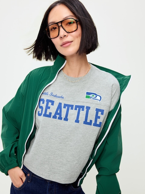 Seattle Seahawks Vintage Oversized T-Shirt for Women