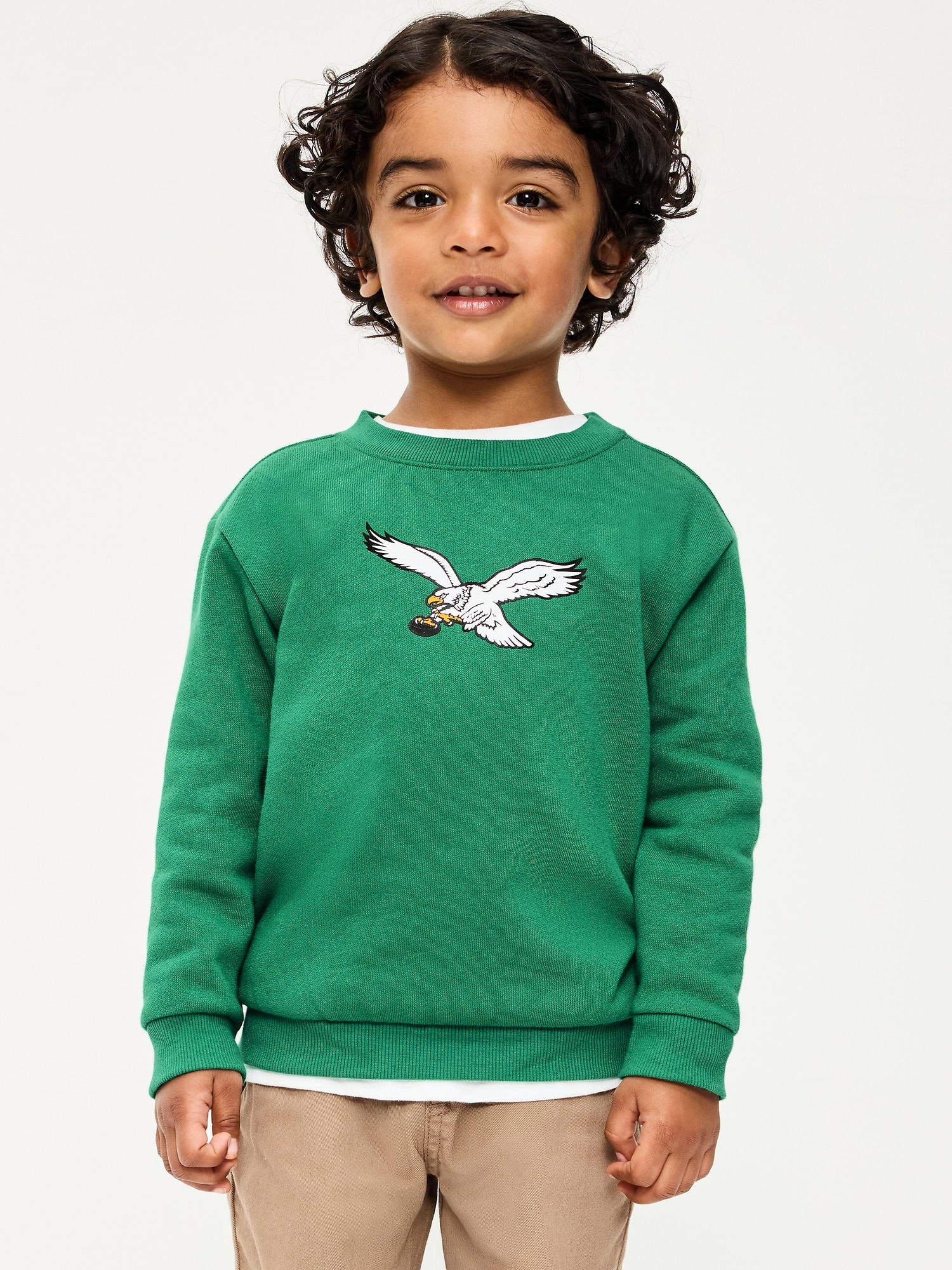 Philadelphia Eagles Oversized Crew-Neck Sweatshirt for Toddler Boys