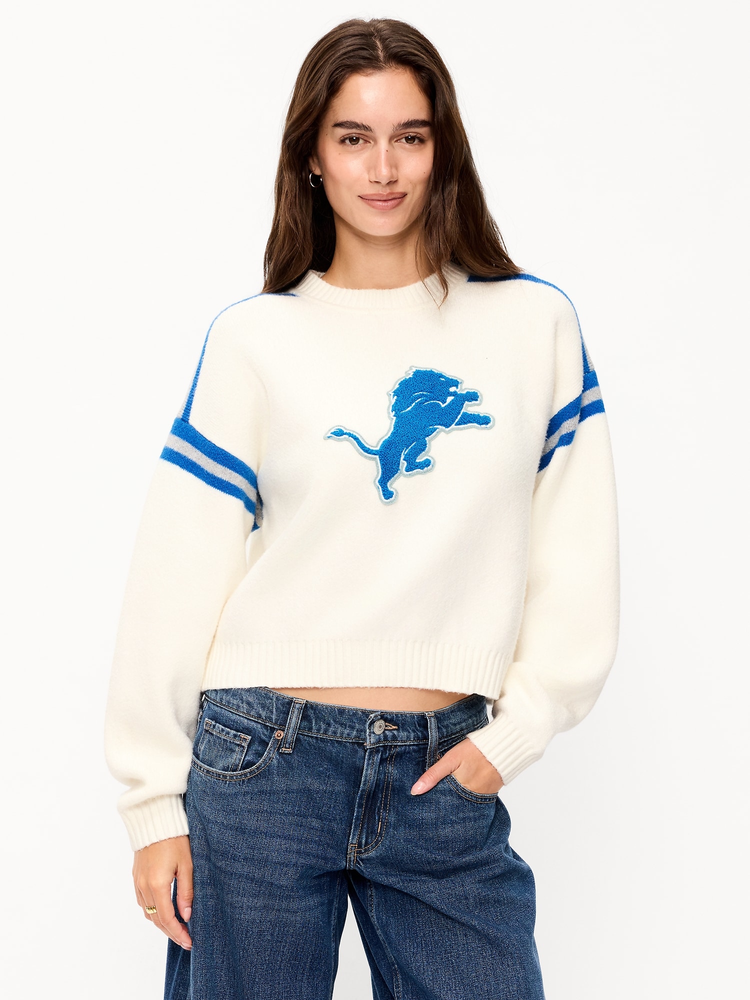 Detroit Lions Cropped Sweater for Women