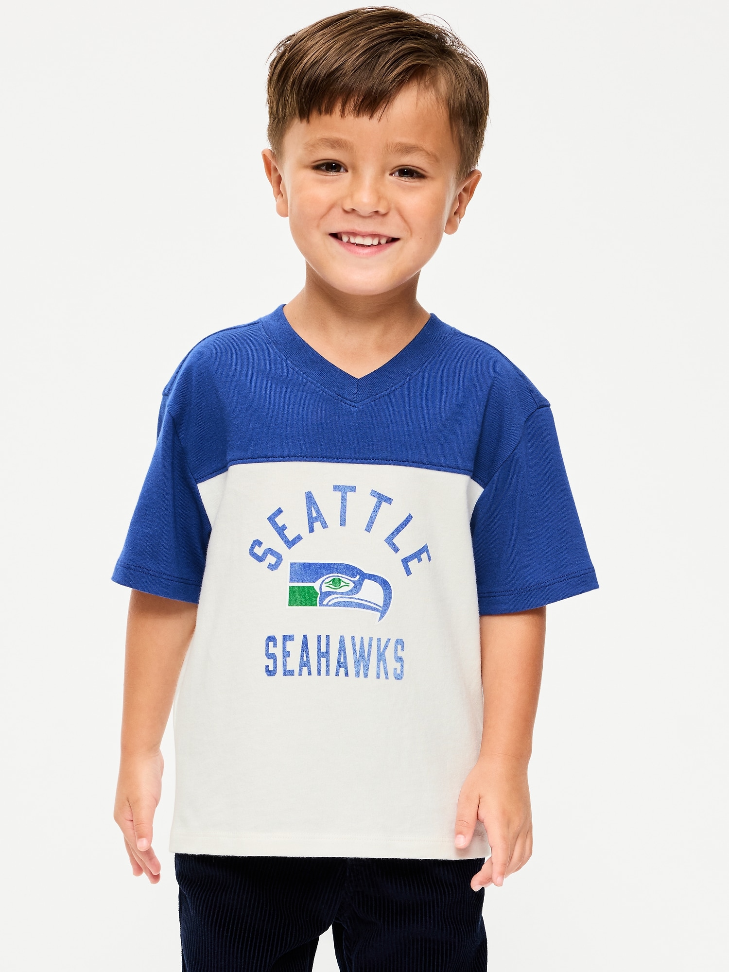 Seattle Seahawks Oversized Graphic Football T-Shirt for Toddler Boys