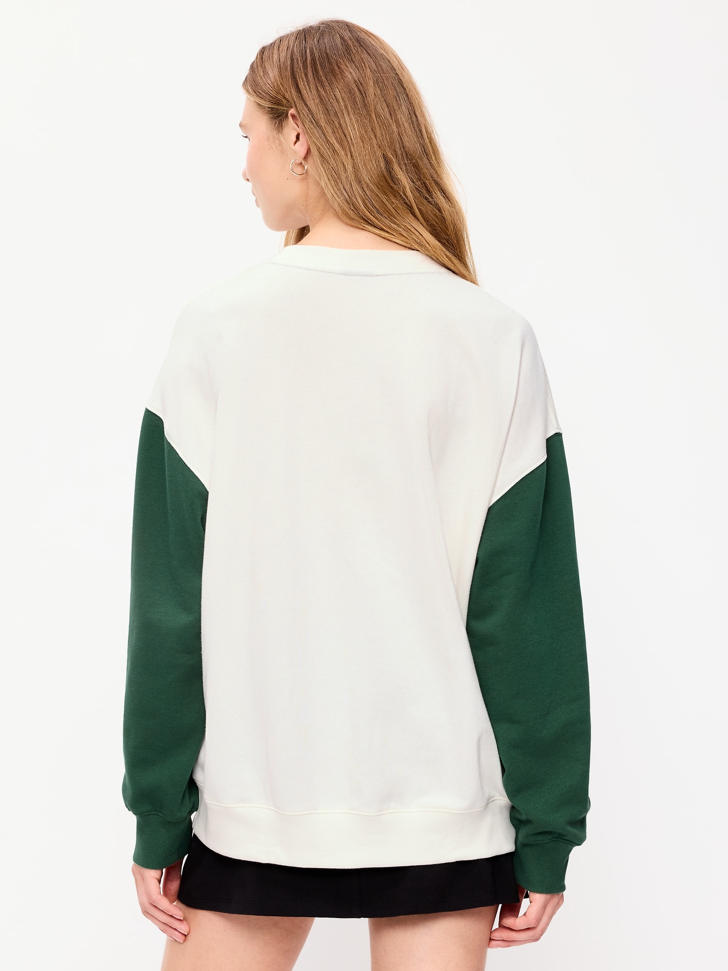 Green Bay Packers Oversized Fleece Sweatshirt for Women