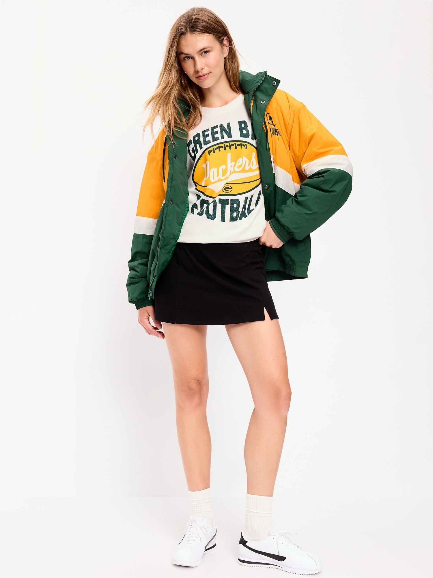 Green Bay Packers Oversized Fleece Sweatshirt for Women