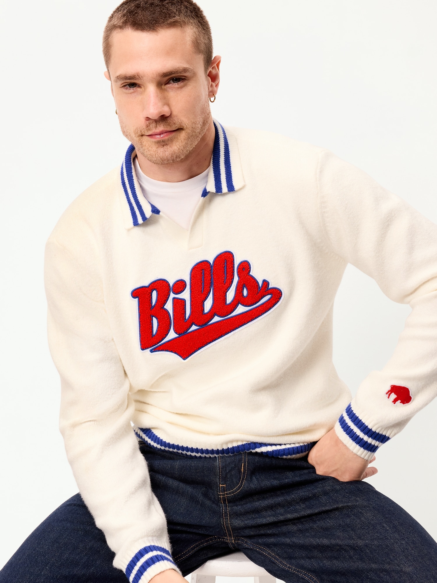 Buffalo Bills Collared Sweater for Men