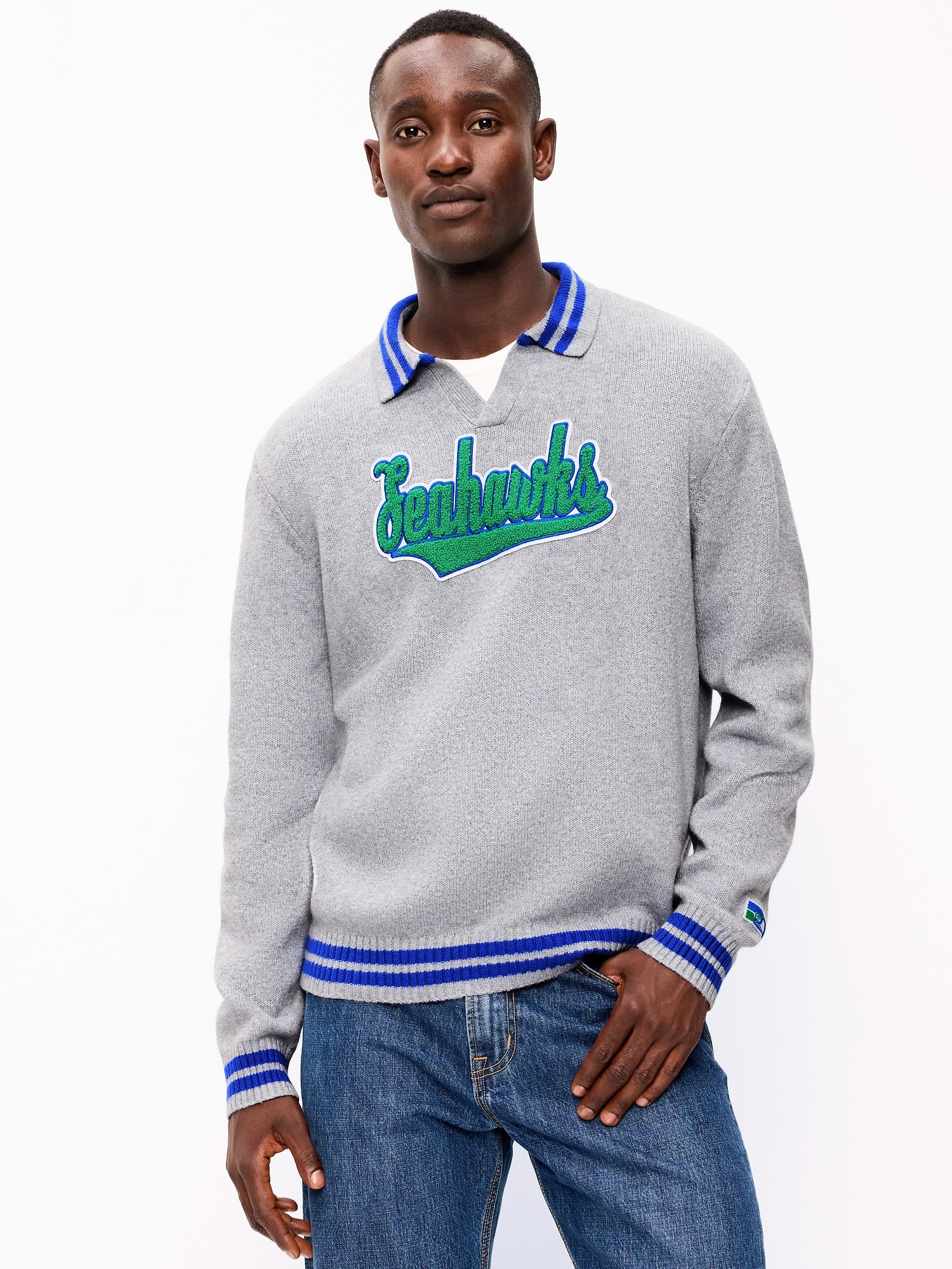 Seattle Seahawks Collared Sweater for Men