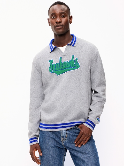 Seattle Seahawks Collared Sweater for Men