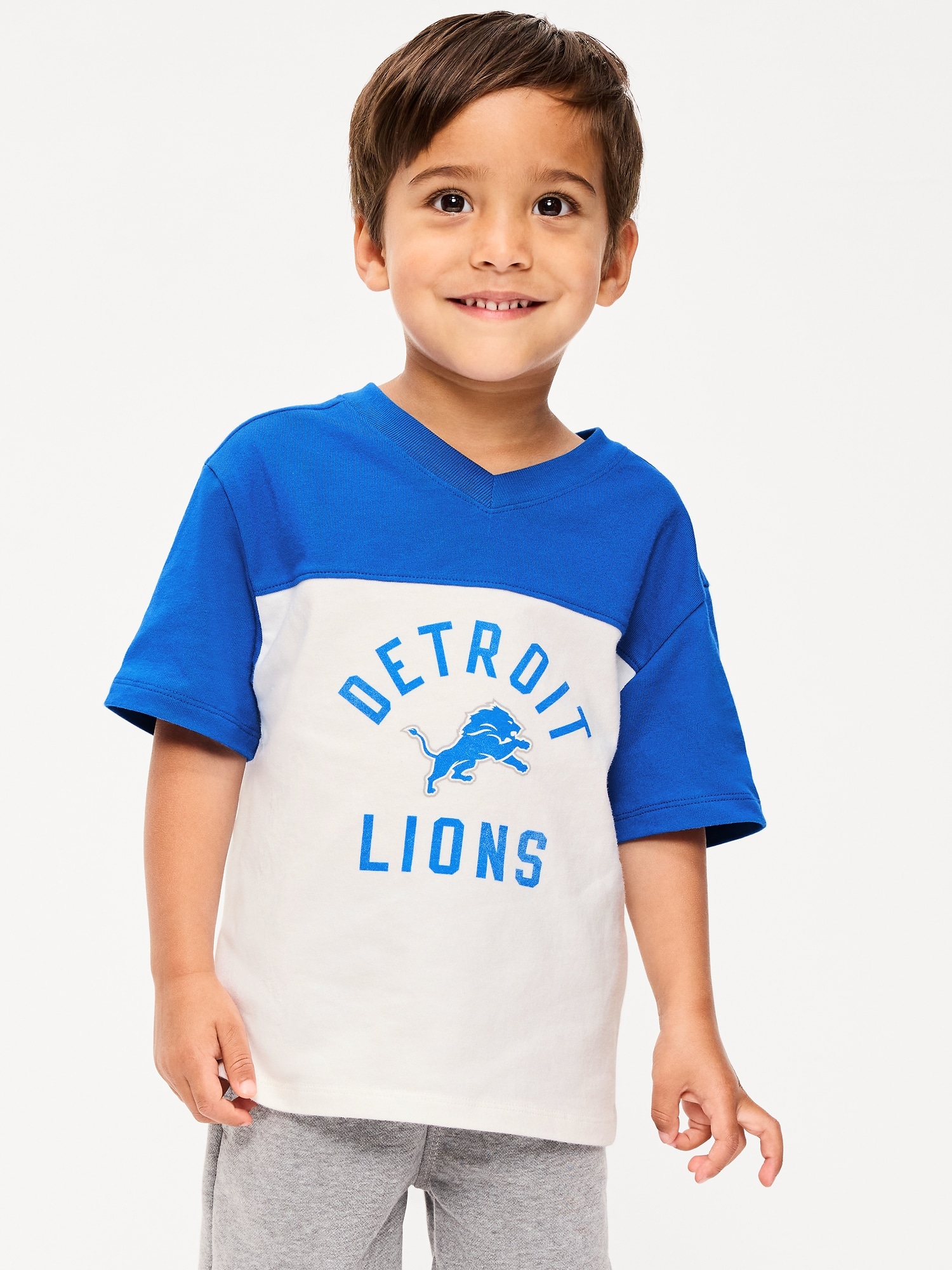 Detroit Lions Oversized Graphic Football T-Shirt for Toddler Boys