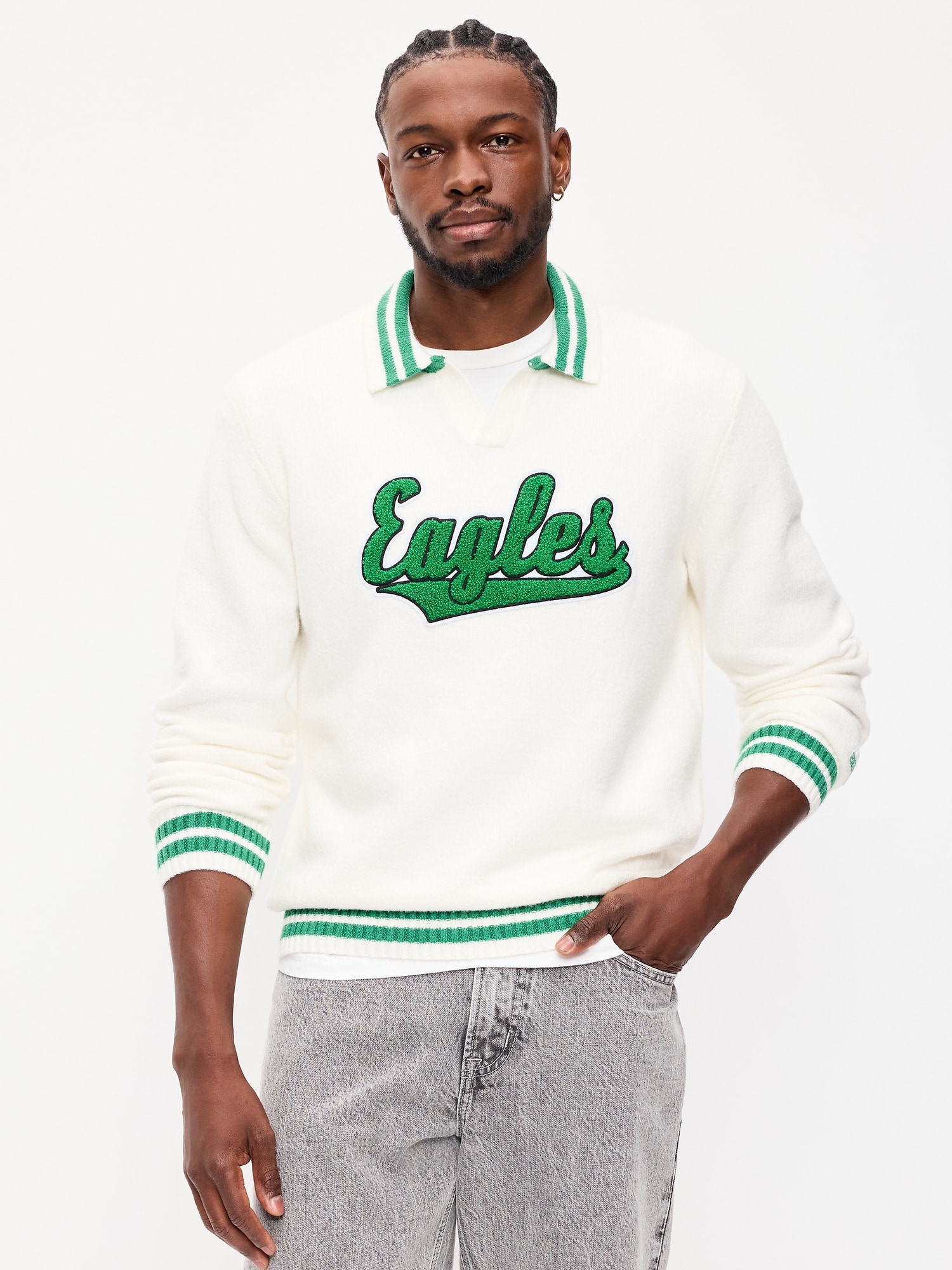 Philadelphia Eagles Collared Sweater for Men