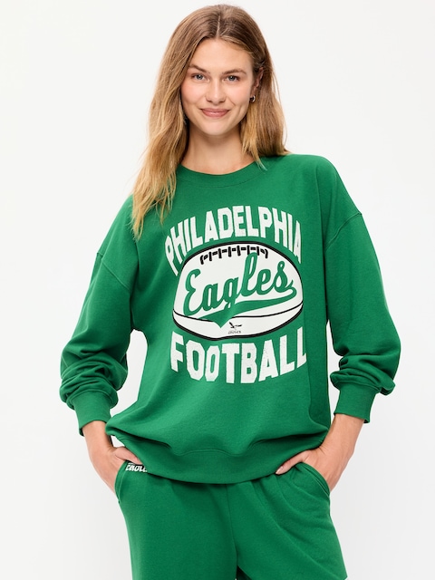 Philadelphia Eagles Oversized Fleece Sweatshirt for Women