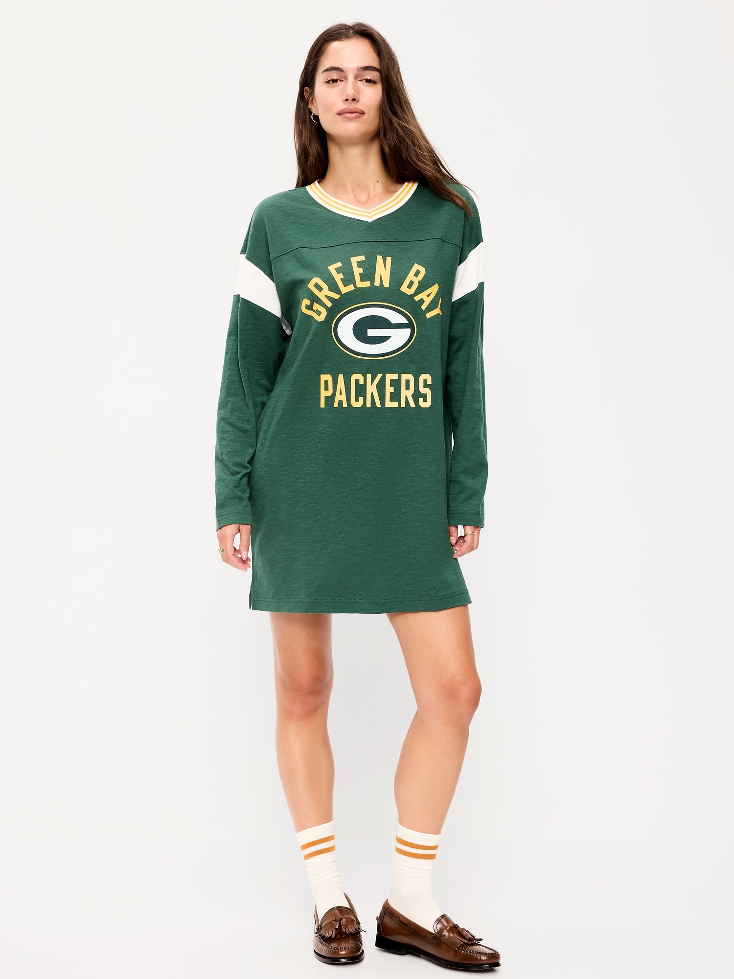 Green Bay Packers Oversized Mini Football Dress for Women