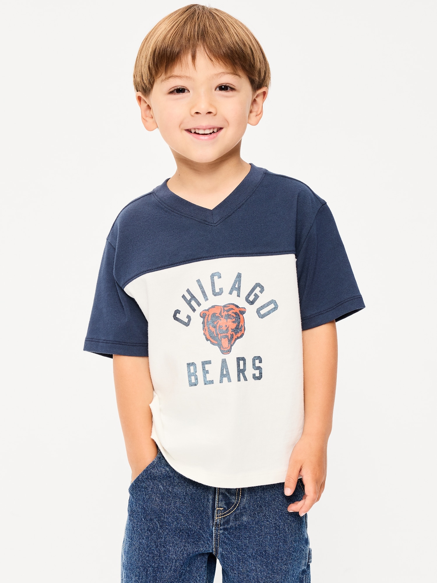 Chicago Bears Oversized Graphic Football T-Shirt for Toddler Boys