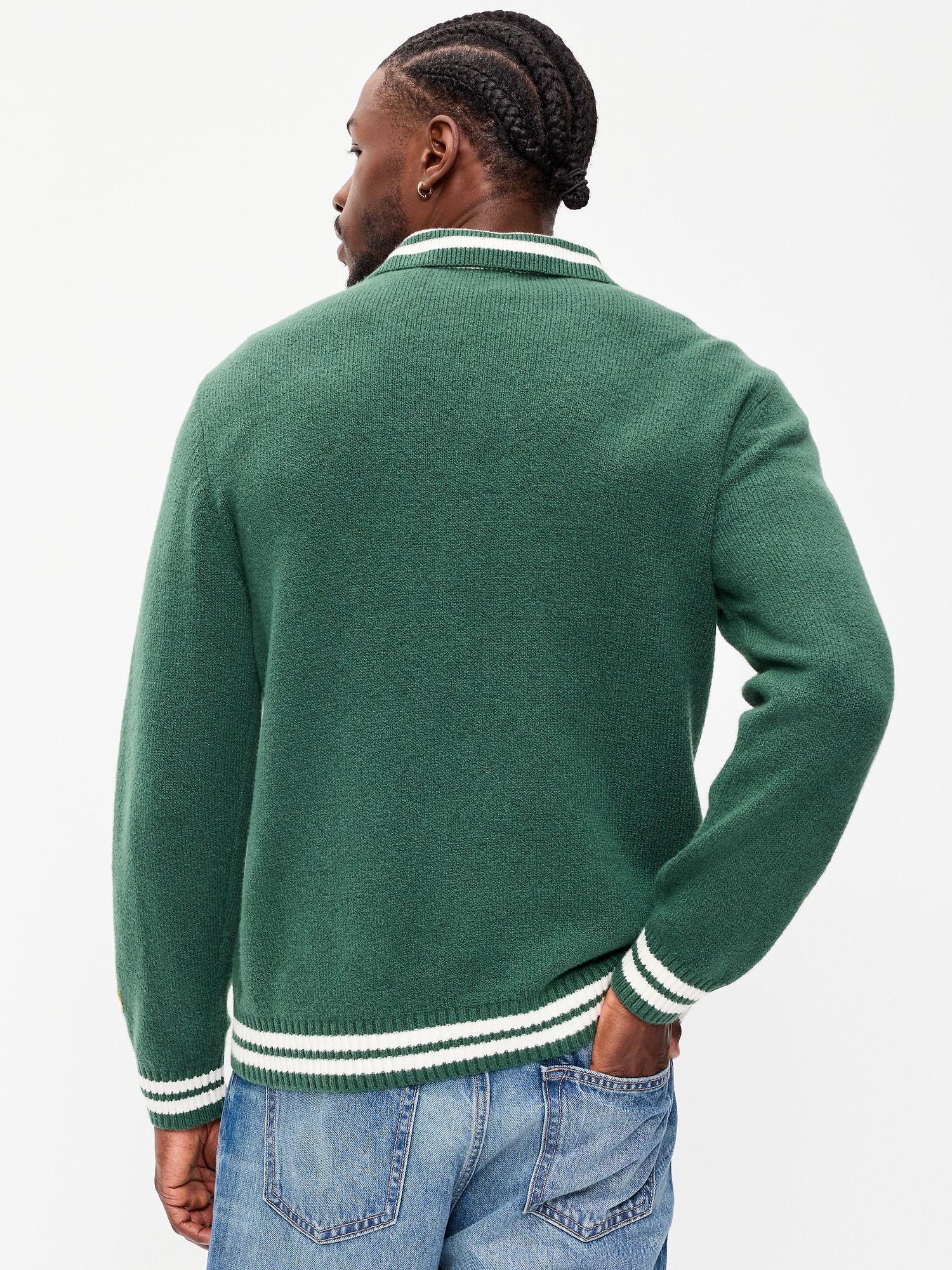 Green Bay Packers Collared Sweater for Men