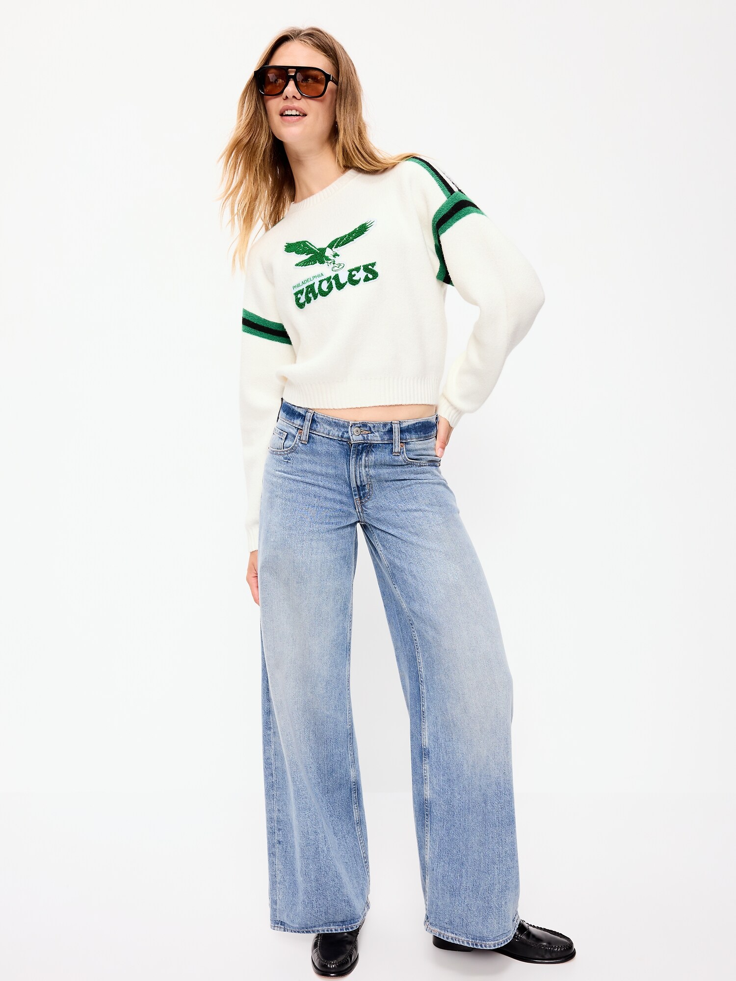 Philadelphia Eagles Cropped Sweater for Women