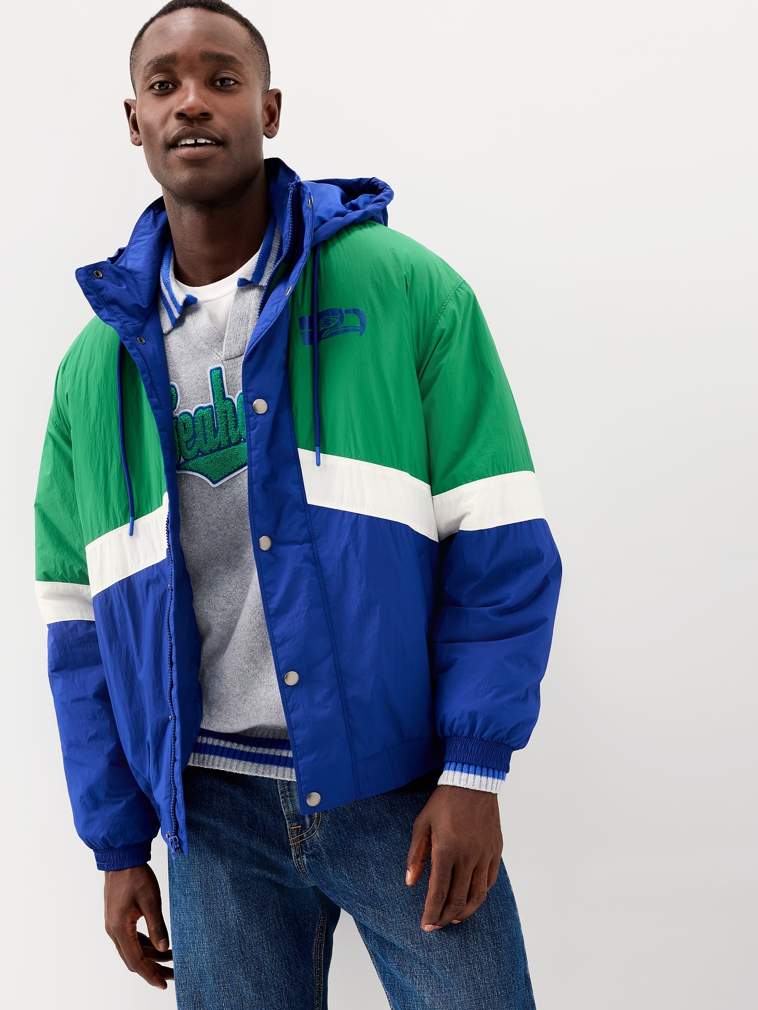 Seattle Seahawks Oversized Jacket for Adults