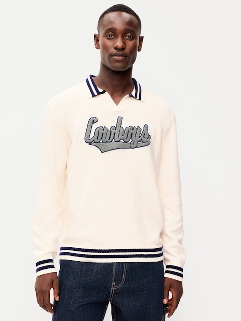 Dallas Cowboys Collared Sweater for Men